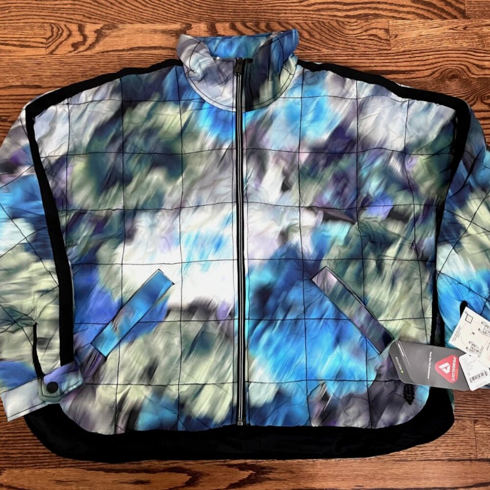 Free People Movement Pippa Printed Packable Puffer Jacket Blurry Flowers Combo M